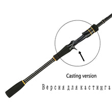 Load image into Gallery viewer, Ex-Fast Fishing Rod 2.1m 2.4m Carbon Rod ML/M 2 Tips 5-28g Spinning Rod Casting Light Jigging Rod 2 Sections Johncoo booster