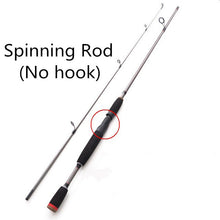 Load image into Gallery viewer, 2019 New 1.8m 2 Segments fishing rod M Power line wt.6-15lb lure wt.1/8-3/4oz Carbon Spinning Casting Lure Fishing Rod