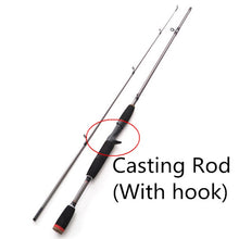 Load image into Gallery viewer, 2019 New 1.8m 2 Segments fishing rod M Power line wt.6-15lb lure wt.1/8-3/4oz Carbon Spinning Casting Lure Fishing Rod