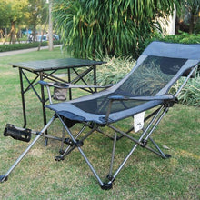 Load image into Gallery viewer, 15% Aluminum Folding Beach Chair Elevated Bed Portable Outdoor/Patio Furniture Heavy Duty Lounge for Camping Breathable Material