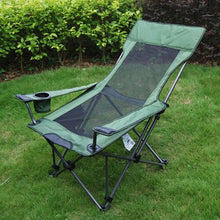 Load image into Gallery viewer, 15% Aluminum Folding Beach Chair Elevated Bed Portable Outdoor/Patio Furniture Heavy Duty Lounge for Camping Breathable Material