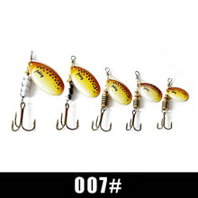 Load image into Gallery viewer, FISH KING Spinner Bait 1pc 3.2g 4.3g 6.1g 9.6g 13.6g Fishing Lure Bass Hard Baits Spoon With Treble Hook Tackle High Quality