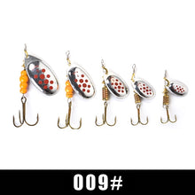 Load image into Gallery viewer, FISH KING Spinner Bait 1pc 3.2g 4.3g 6.1g 9.6g 13.6g Fishing Lure Bass Hard Baits Spoon With Treble Hook Tackle High Quality