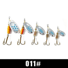 Load image into Gallery viewer, FISH KING Spinner Bait 1pc 3.2g 4.3g 6.1g 9.6g 13.6g Fishing Lure Bass Hard Baits Spoon With Treble Hook Tackle High Quality